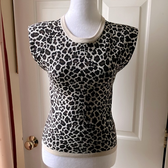 Express Cheetah Print Sleeveless Knit Top Size M NWT - Picture 2 of 7